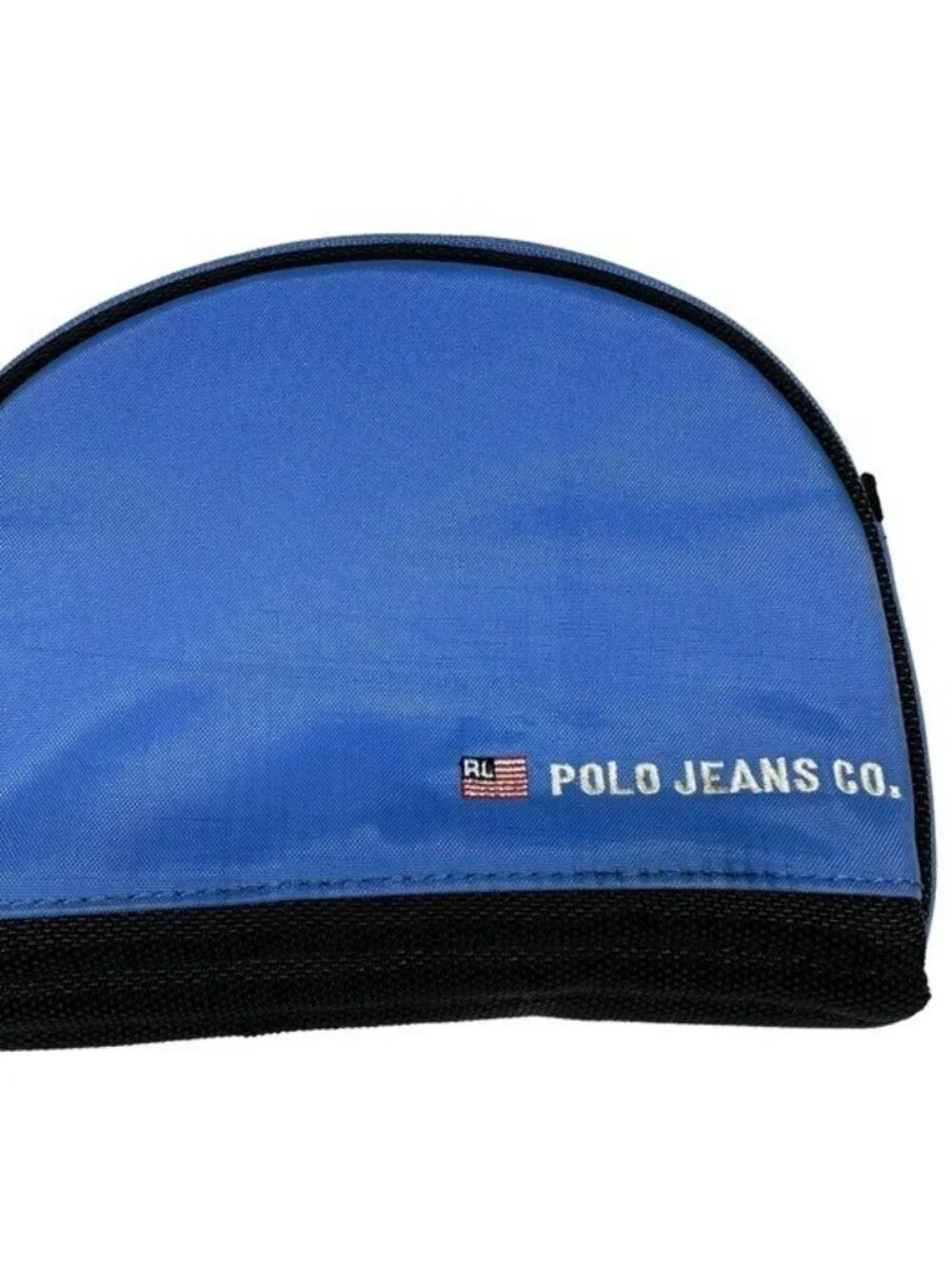 Ralph Lauren Polo Jeans Co Vintage Bag Small Accessory Travel Makeup Blue Y2K